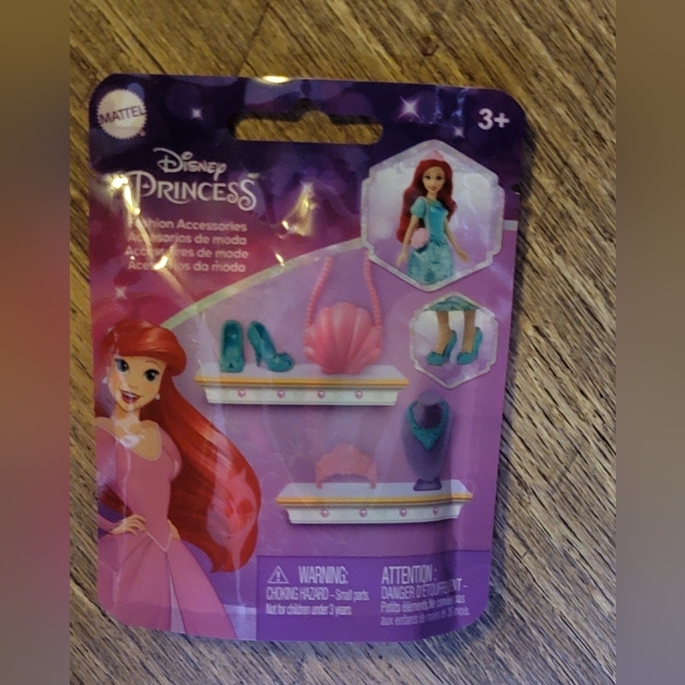 New Mattel Disney Princess Fashion Accessories Shoes Lot of 3 Ariel Elsa Tiana - Picture 3 of 5